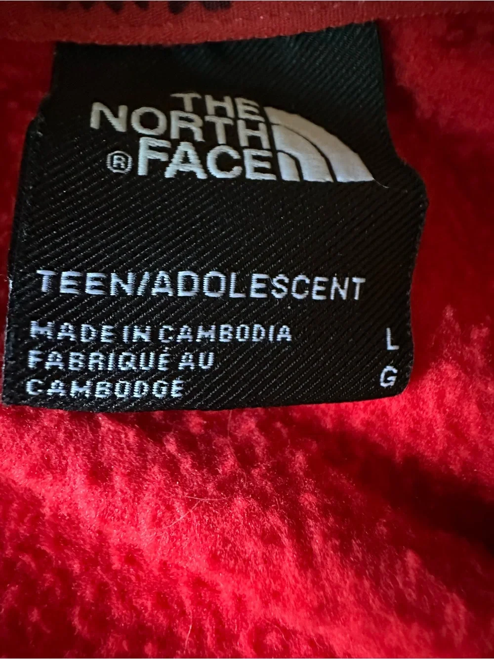 North Face 1/2 Zip Teen/Adolescent